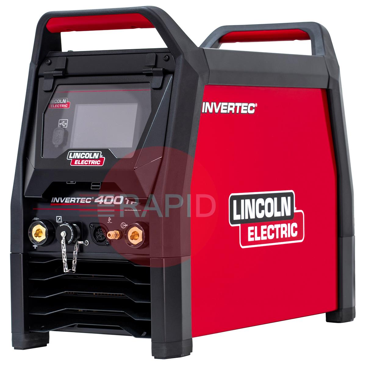 K14390-4WP  Lincoln Invertec 400TP DC TIG Inverter Welder Ready To Weld 4-Wheel Water Cooled Package - 415v, 3ph